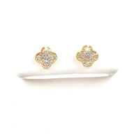 Diamond Clover Earrings (Small)