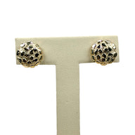 Solid 14KT Nugget Cut Earrings (15MM)