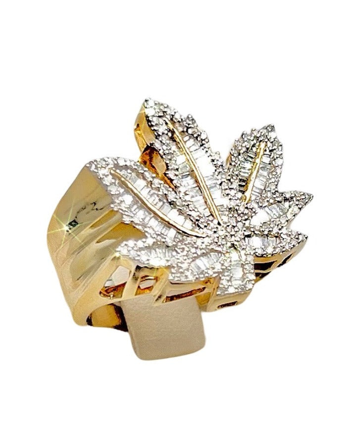 Baguette Leaf Ring