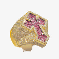 Red Ruby Cross Ring