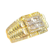 Two Tone Temple Ring