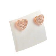 Baguette Diamond Heart Earrings