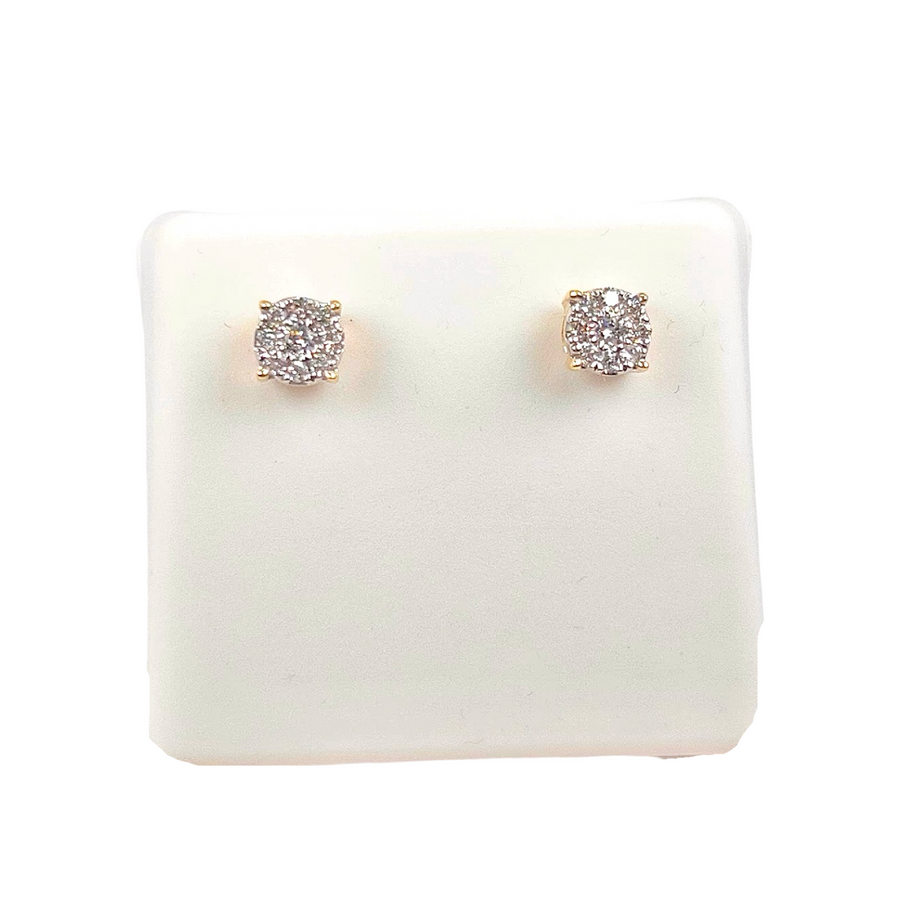 Round Diamond Illusion Studs (Small)