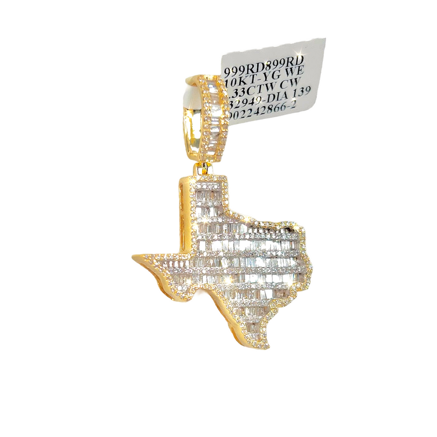 Texas State Baguette Pendant