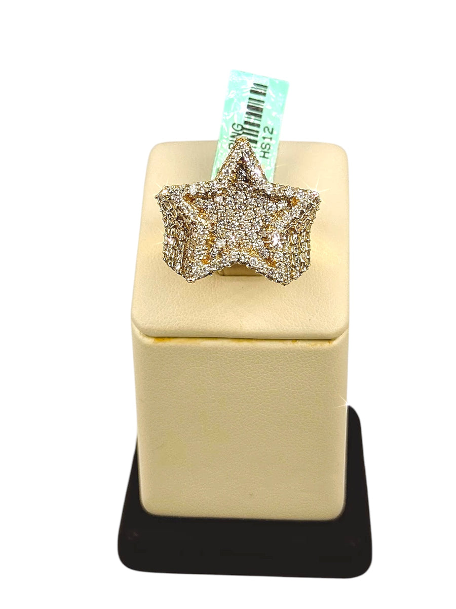 Round Diamond Star Ring