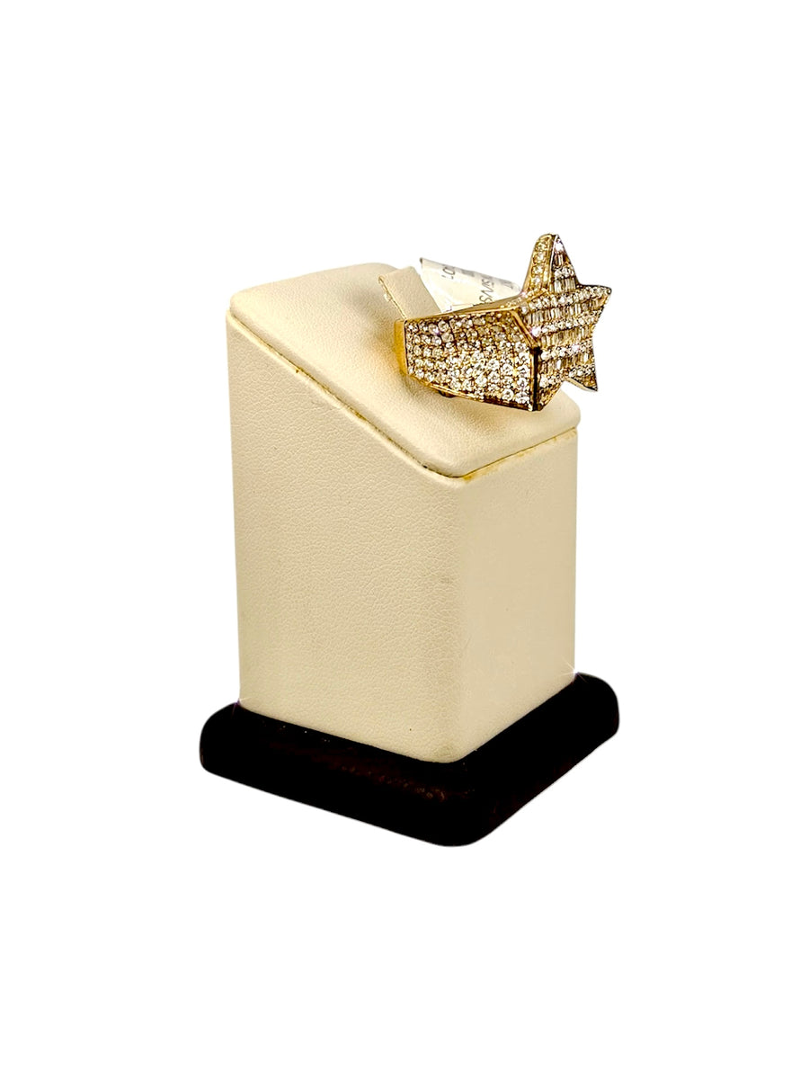 Gold Diamond Star Ring