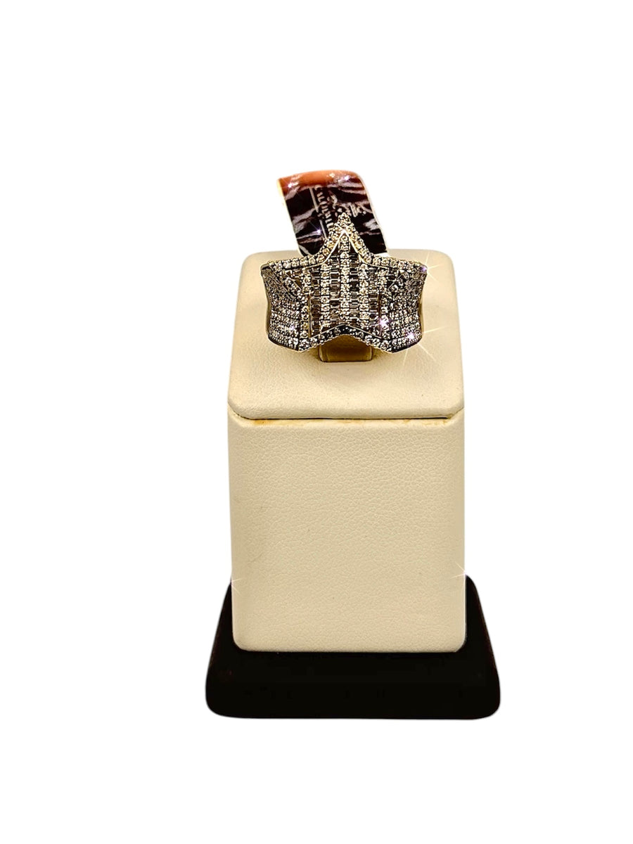 Gold Diamond Star Ring