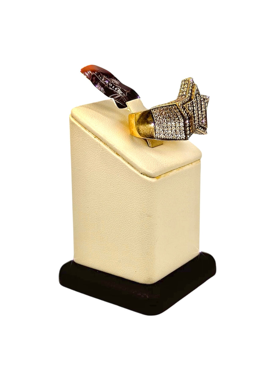 Gold Diamond Star Ring