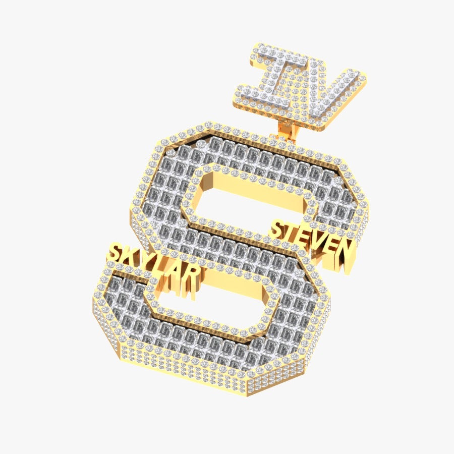 Custom Design Deposit - Baguette Diamond Pendant