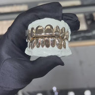 Custom Bubble Style Solid Gold Grillz