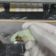 3 piece grill with 1 flooded diamond tooth