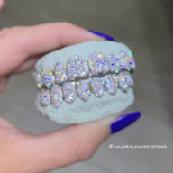 SPECIAL!! Custom 8 top 8 bottom VS1 Diamond Grillz (Zigzag/Honeycomb setting)