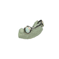 2 Piece Opal Fangs Grillz with Wire Bar