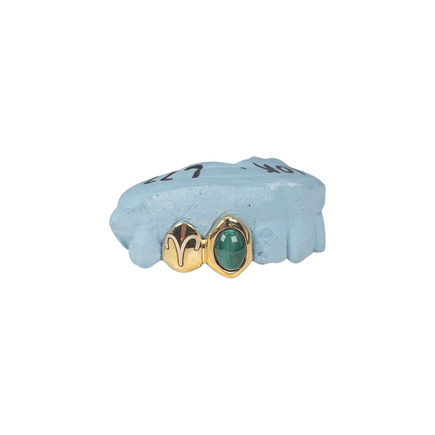 Solid Jade plus Engraving 2 Piece Gold Grill