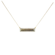 Customizable Engraving Pendant with Diamond Border