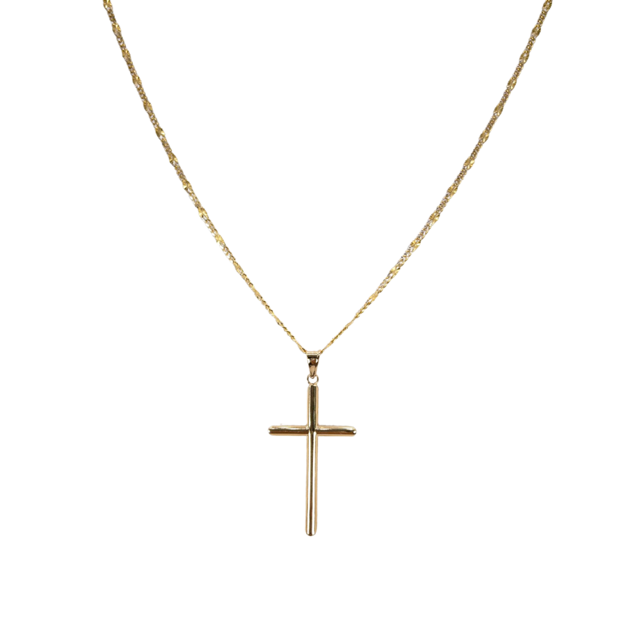 14kt Gold Cross with Chain