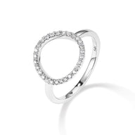 Circle Ring with Natural Diamonds