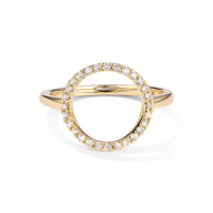 Circle Ring with Natural Diamonds