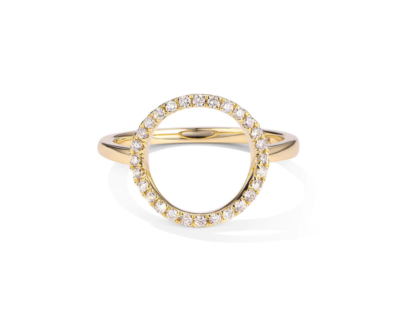Circle Ring with Natural Diamonds