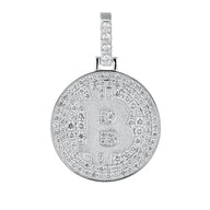 Bitcoin Charm with Natural Diamonds
