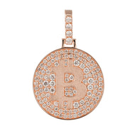 Bitcoin Charm with Natural Diamonds