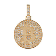Bitcoin Charm with Natural Diamonds