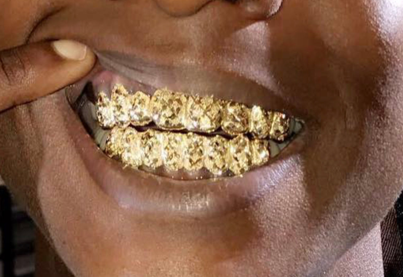 Gold teeth diamond dust sale