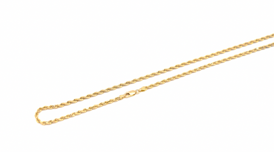 10KT Solid Rope Chain (2mm thickness)