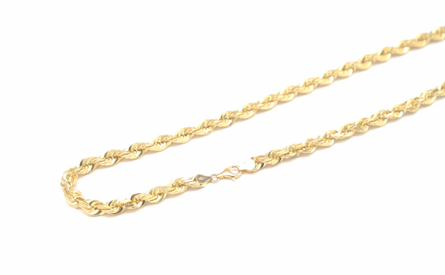 10KT Solid Rope Chain (4mm thickness)