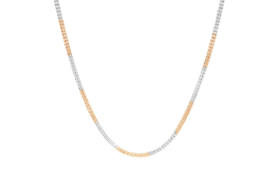 3mm 10KT Two-Tone Ice Gold Chain